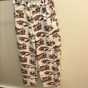 Reformation Desert Print Wide Leg Pants